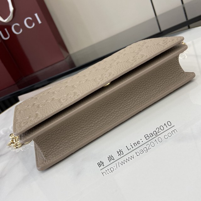 Gucci專櫃古馳最新款Emblem系列全皮鏈條包斜挎女包 jh2858型號：818705